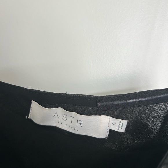 NWT Astr Black One Shoulder Cocktail Andrea Ruffle Dress Gown Sparkle Ruffle - Picture 7 of 7